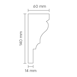 Slika Podprozorska fasadna lajsna PP 506 A