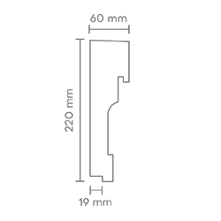 Slika Podprozorska fasadna lajsna PP 507 B