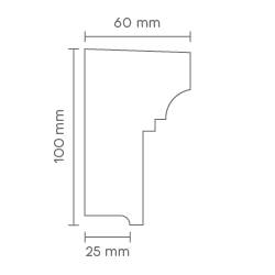 Slika Podprozorska fasadna lajsna PP 508 A