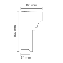 Slika Podprozorska fasadna lajsna PP 508 B