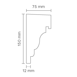 Slika Podprozorska fasadna lajsna PP 501 B