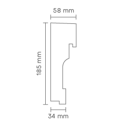 Slika Podprozorska fasadna lajsna PP 507 A