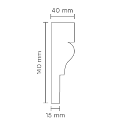 Slika Okoprozorna fasadna lajsna OP 301 C