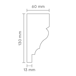 Slika Podprozorska fasadna lajsna PP 504