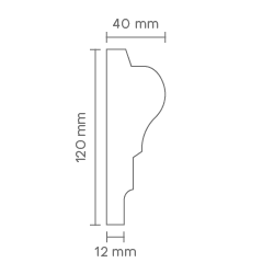 Slika Okoprozorna fasadna lajsna OP 312 B