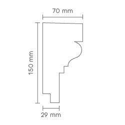 Slika Podprozorska fasadna lajsna PP 510 B