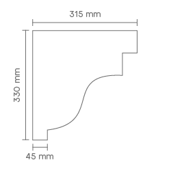 Slika Potkrovna fasadna lajsna PK 610
