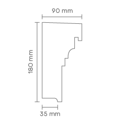 Slika Podprozorska fasadna lajsna PP 508 C