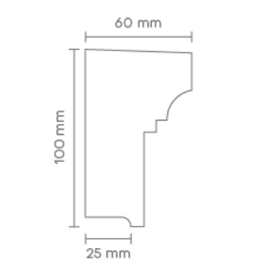 Slika Podprozorska fasadna lajsna PP 508 A